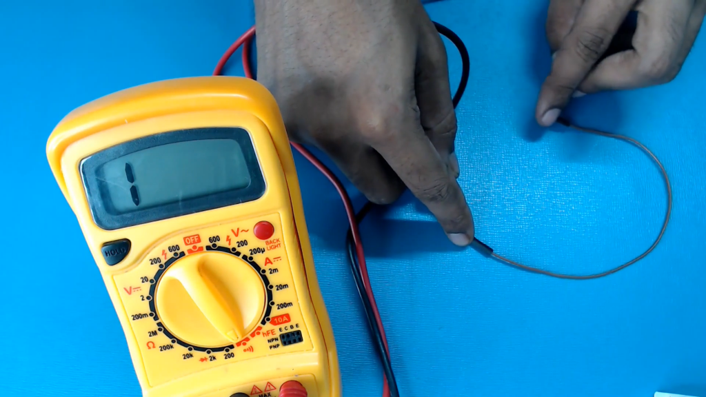 connect-both-the-ends-of-the-lead-to-multimeter